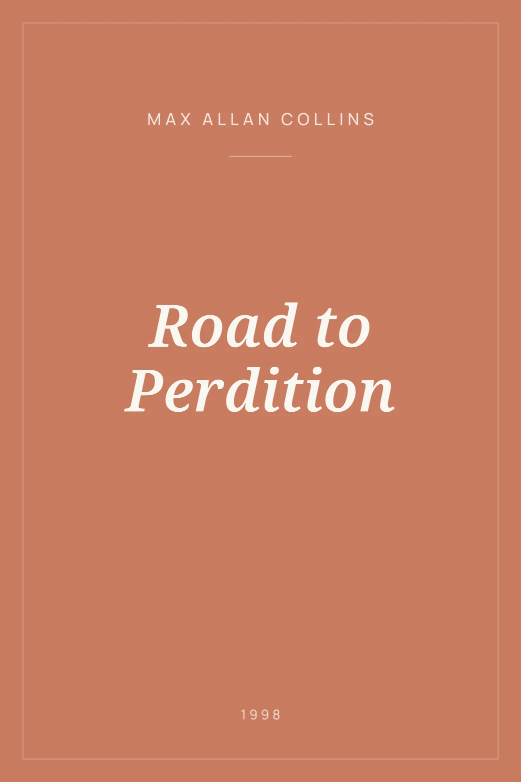 Portada de Road to Perdition