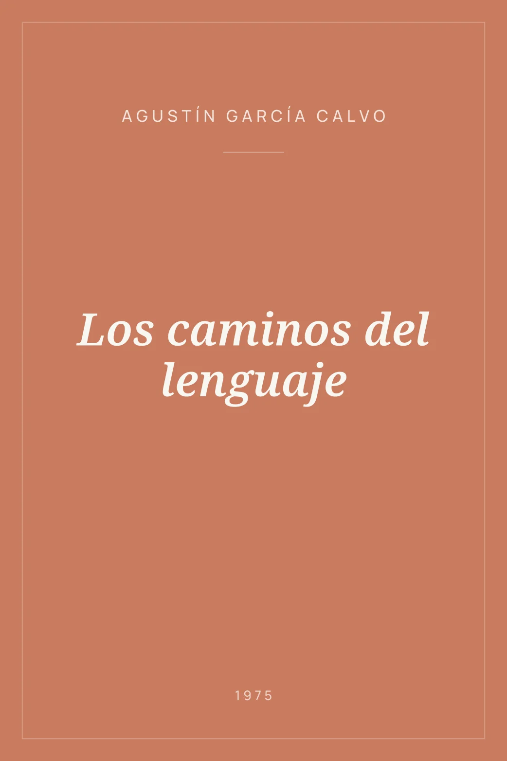 Portada de Los caminos del lenguaje