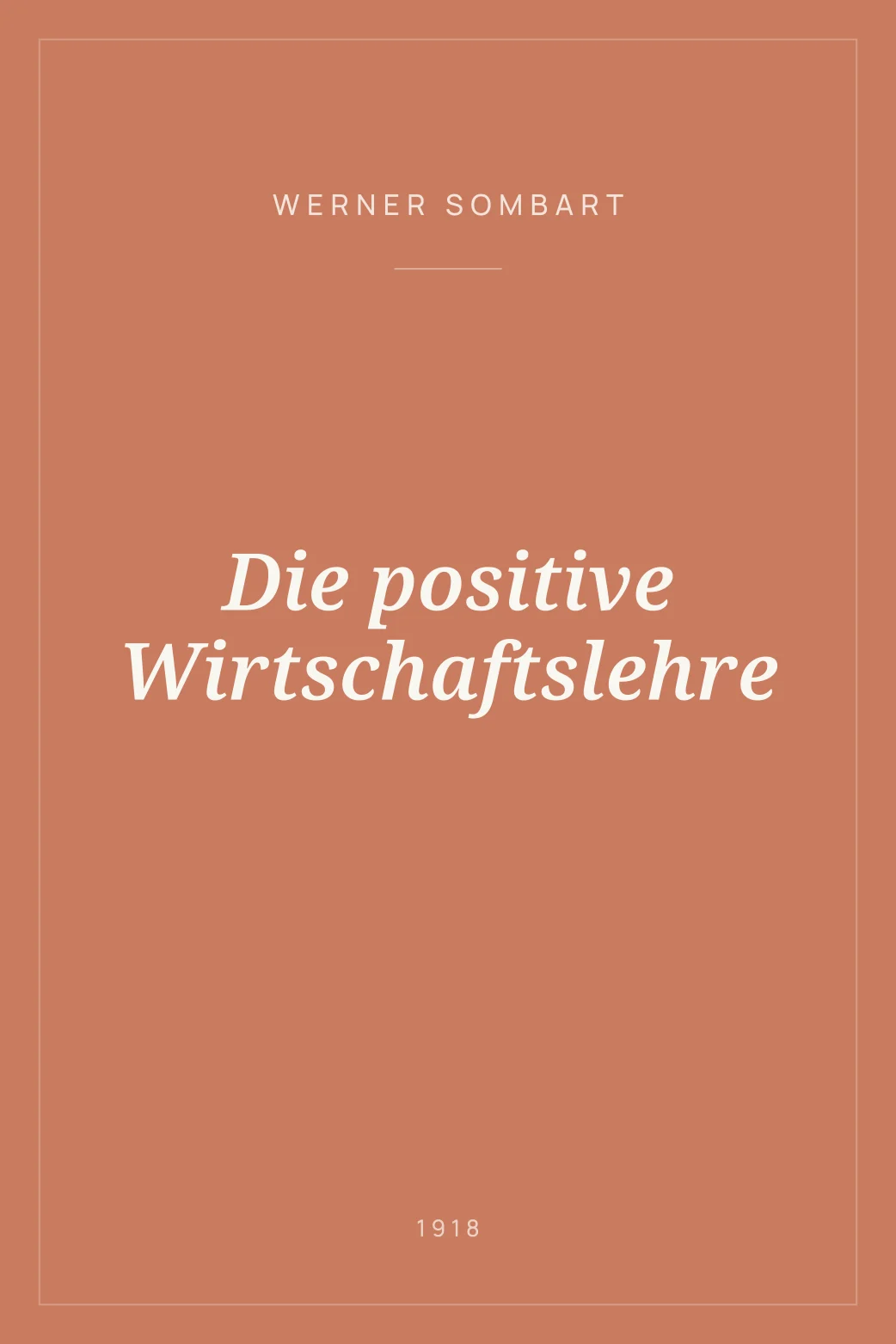 Portada de Die positive Wirtschaftslehre