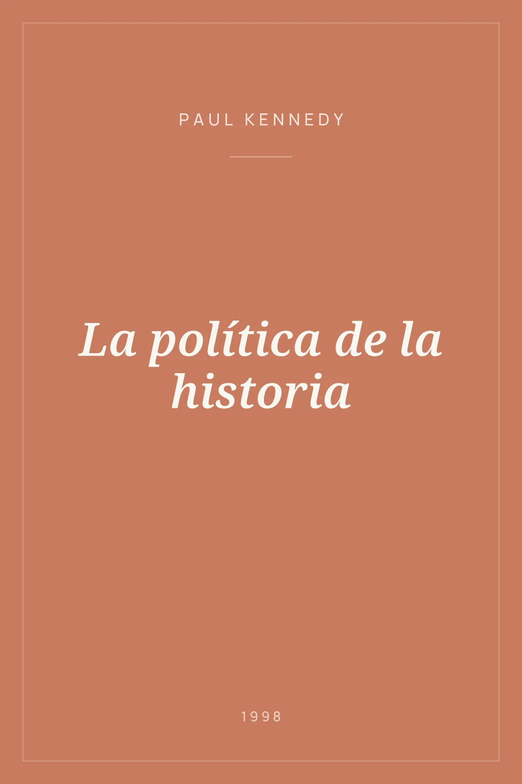 Portada de La política de la historia