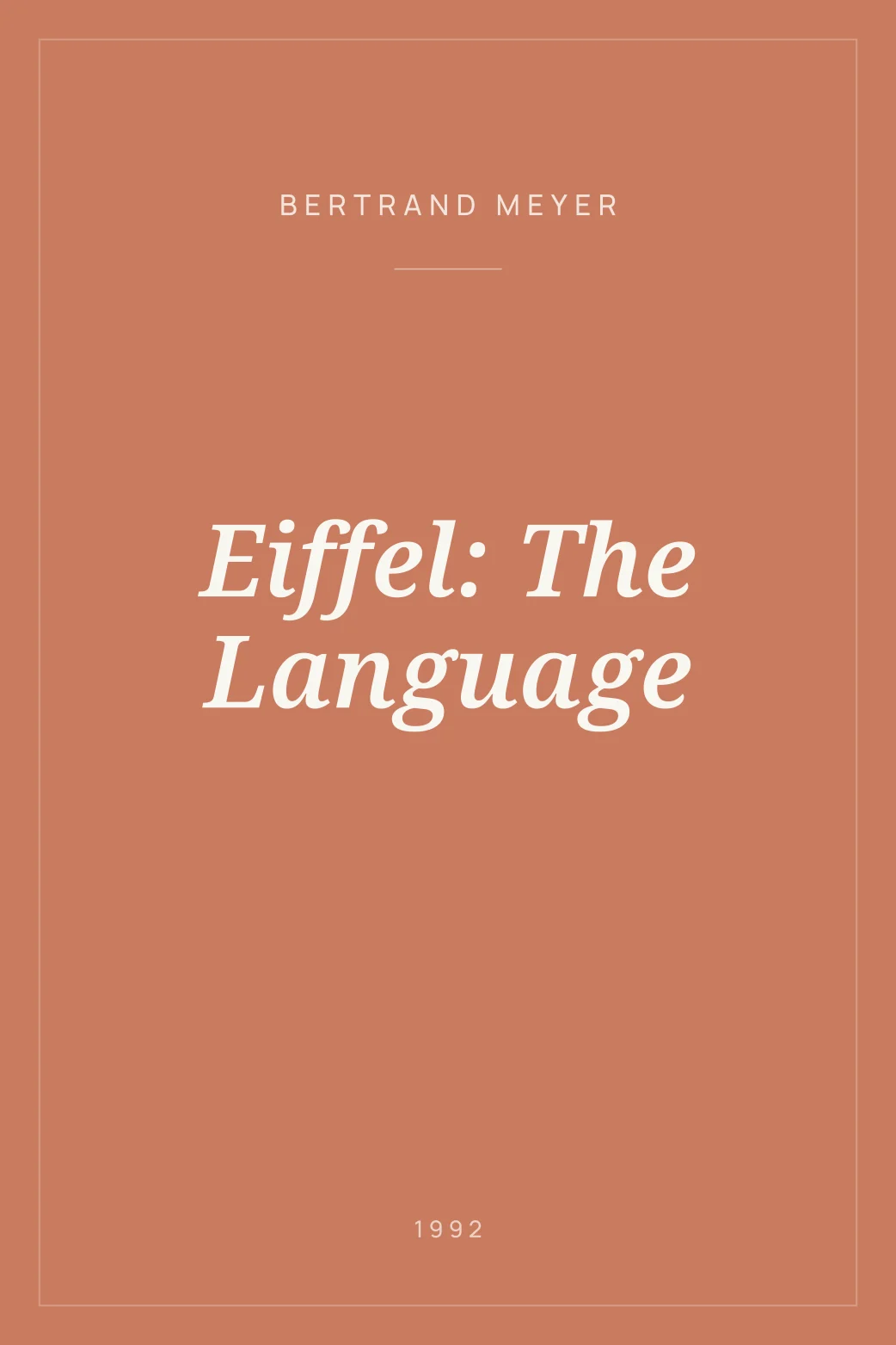 Portada de Eiffel: The Language