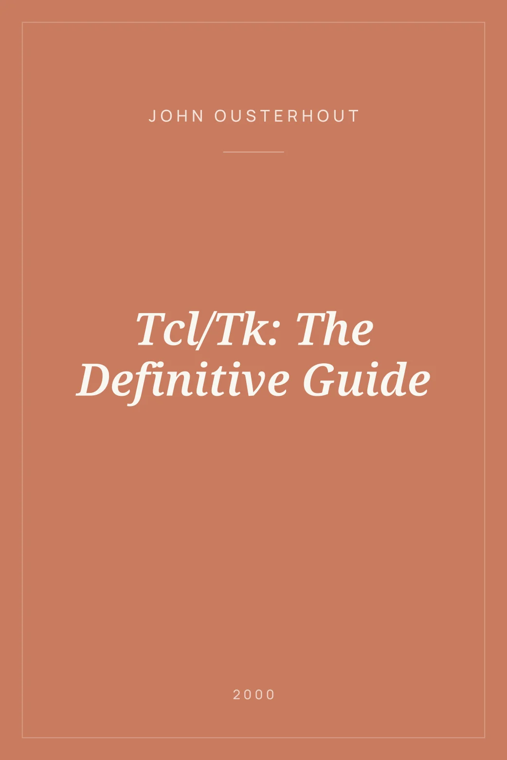 Portada de Tcl/Tk: The Definitive Guide
