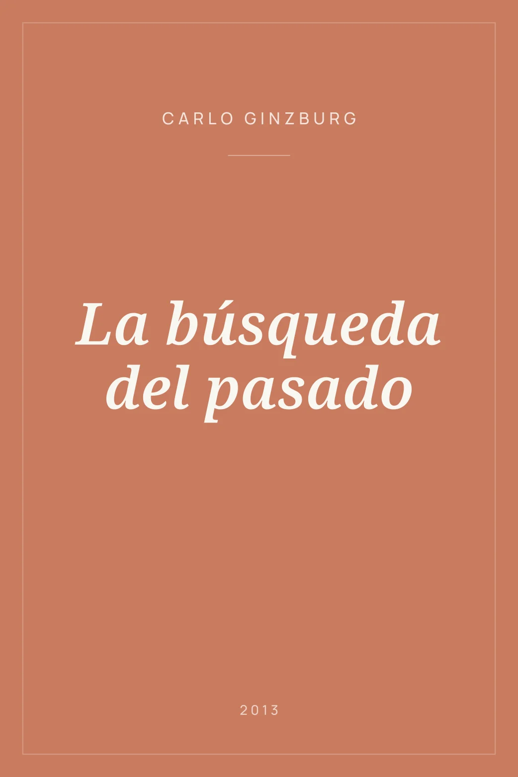Portada de La búsqueda del pasado