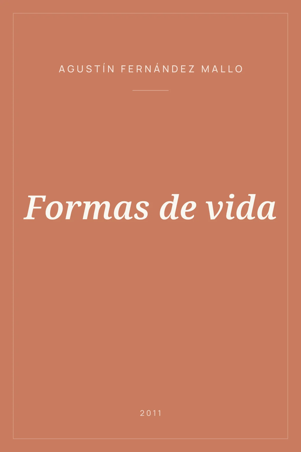 Portada de Formas de vida