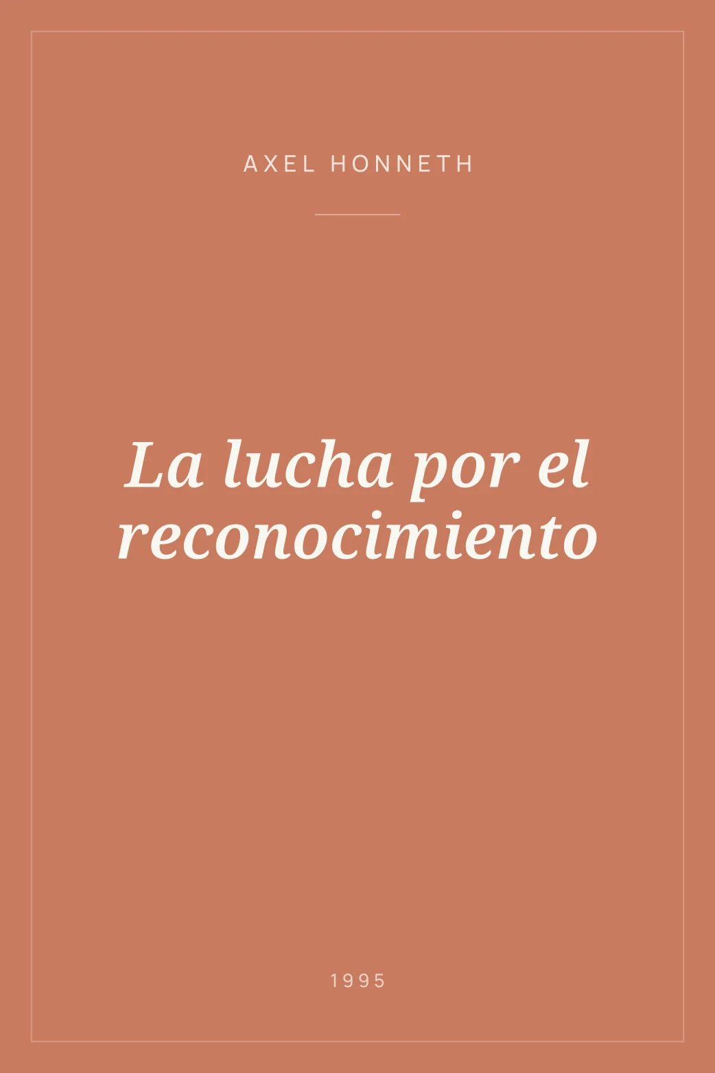 Portada de La lucha por el reconocimiento