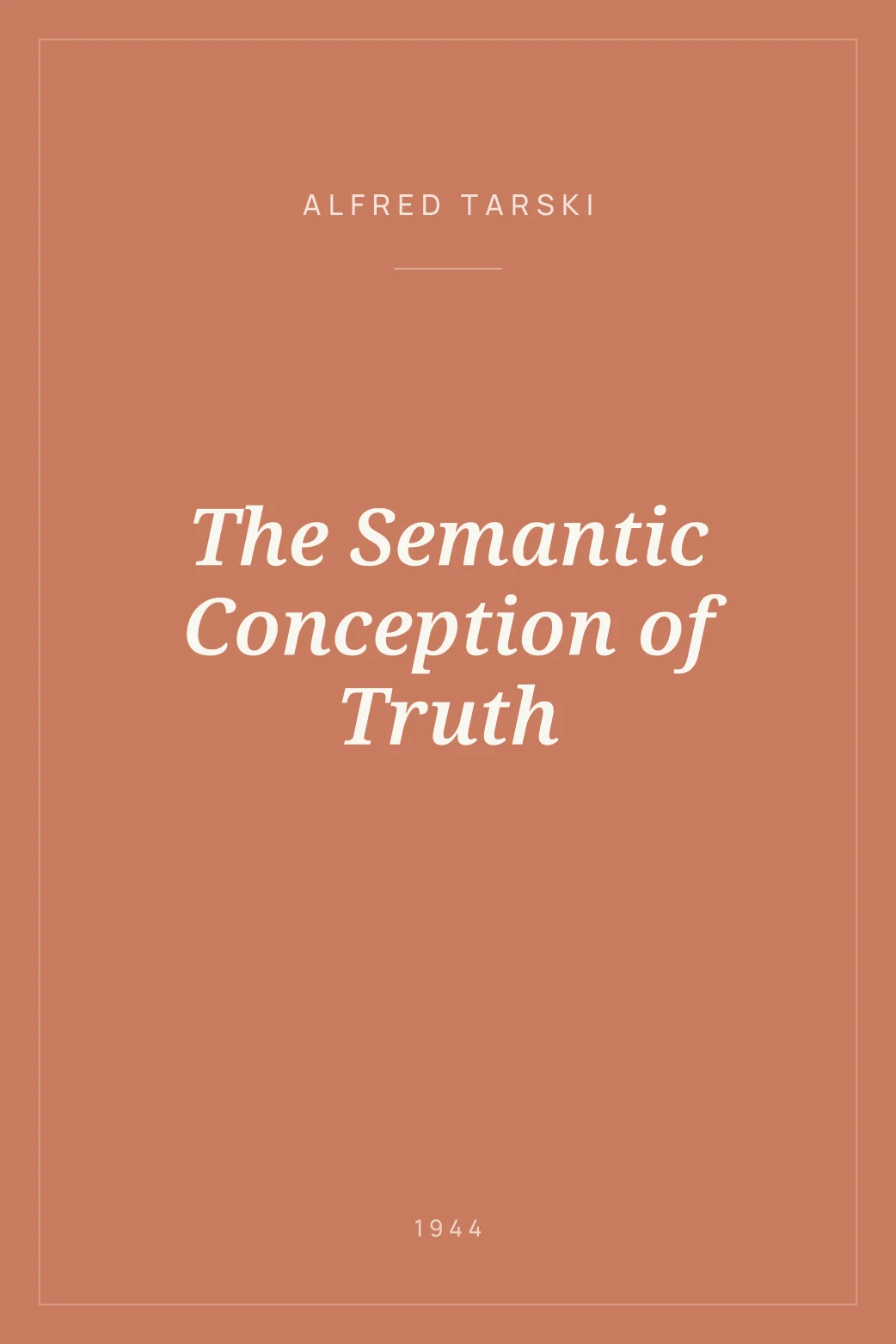 Portada de The Semantic Conception of Truth