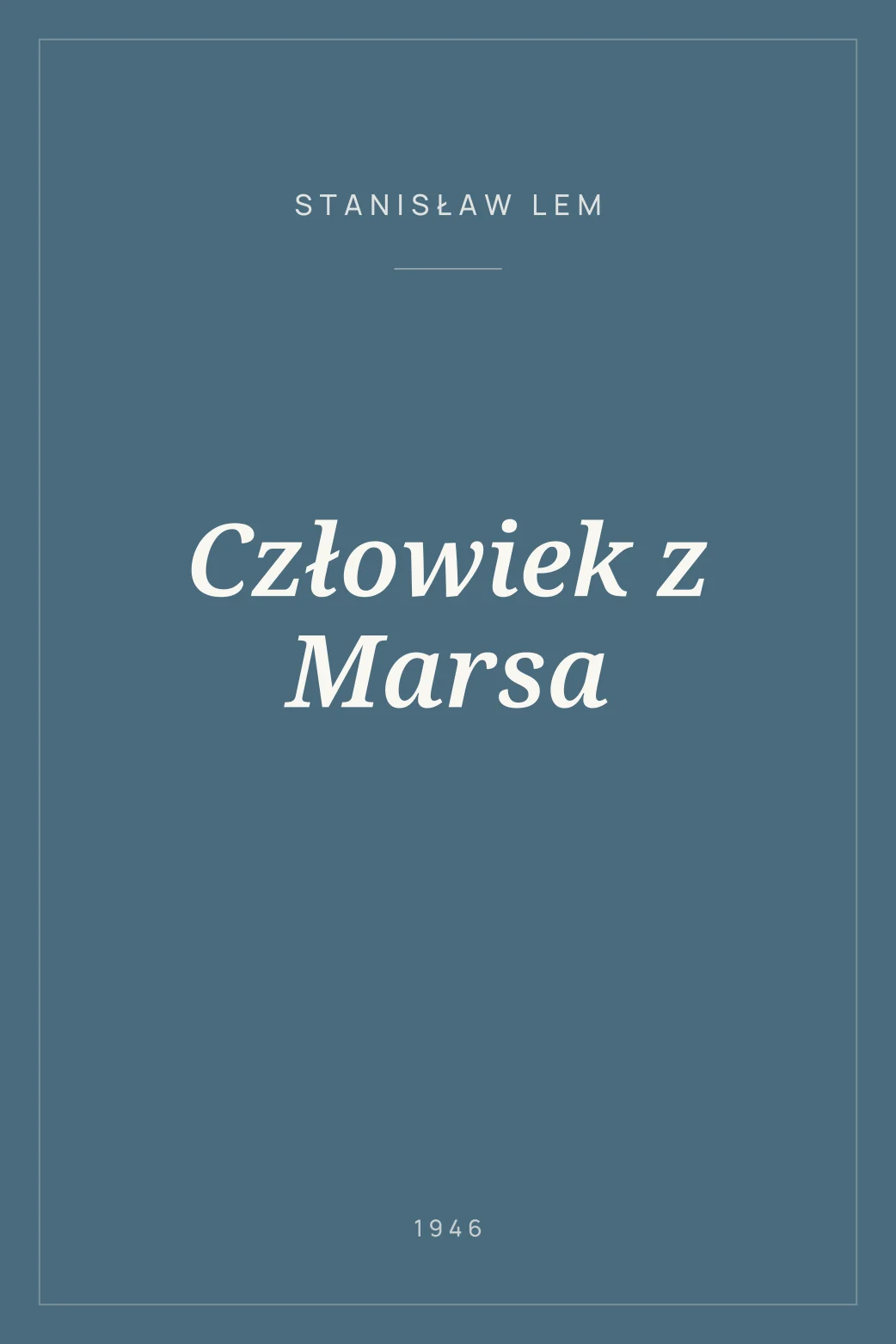 Portada de Człowiek z Marsa