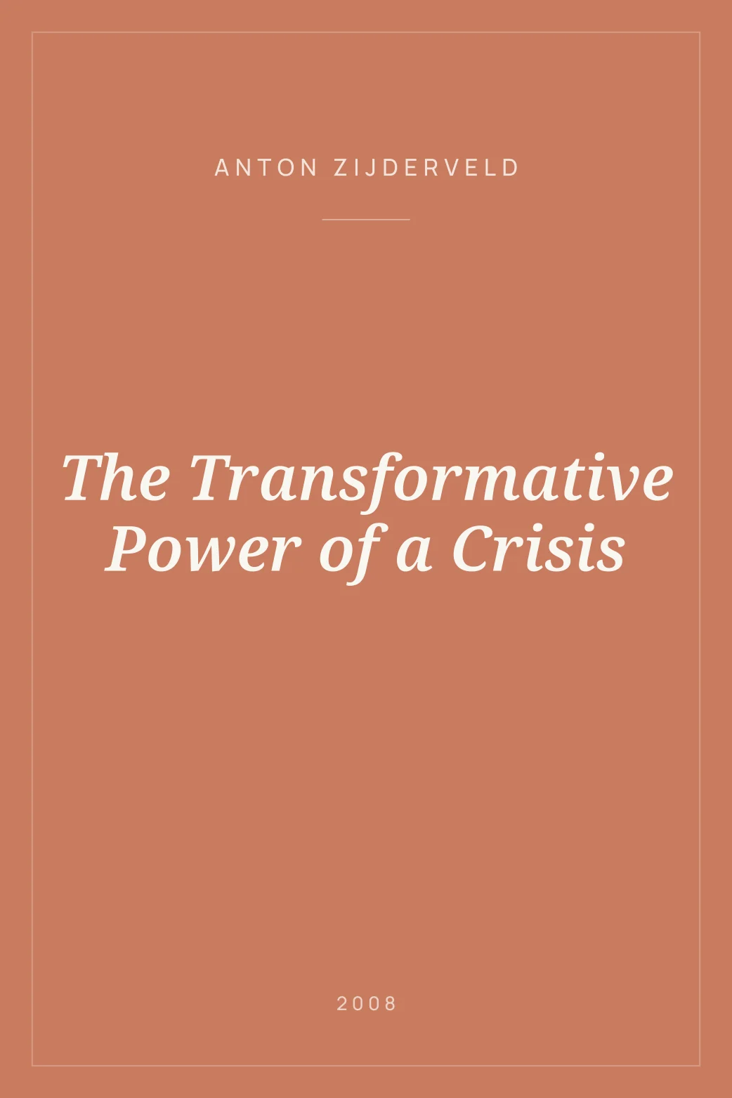 Portada de The Transformative Power of a Crisis
