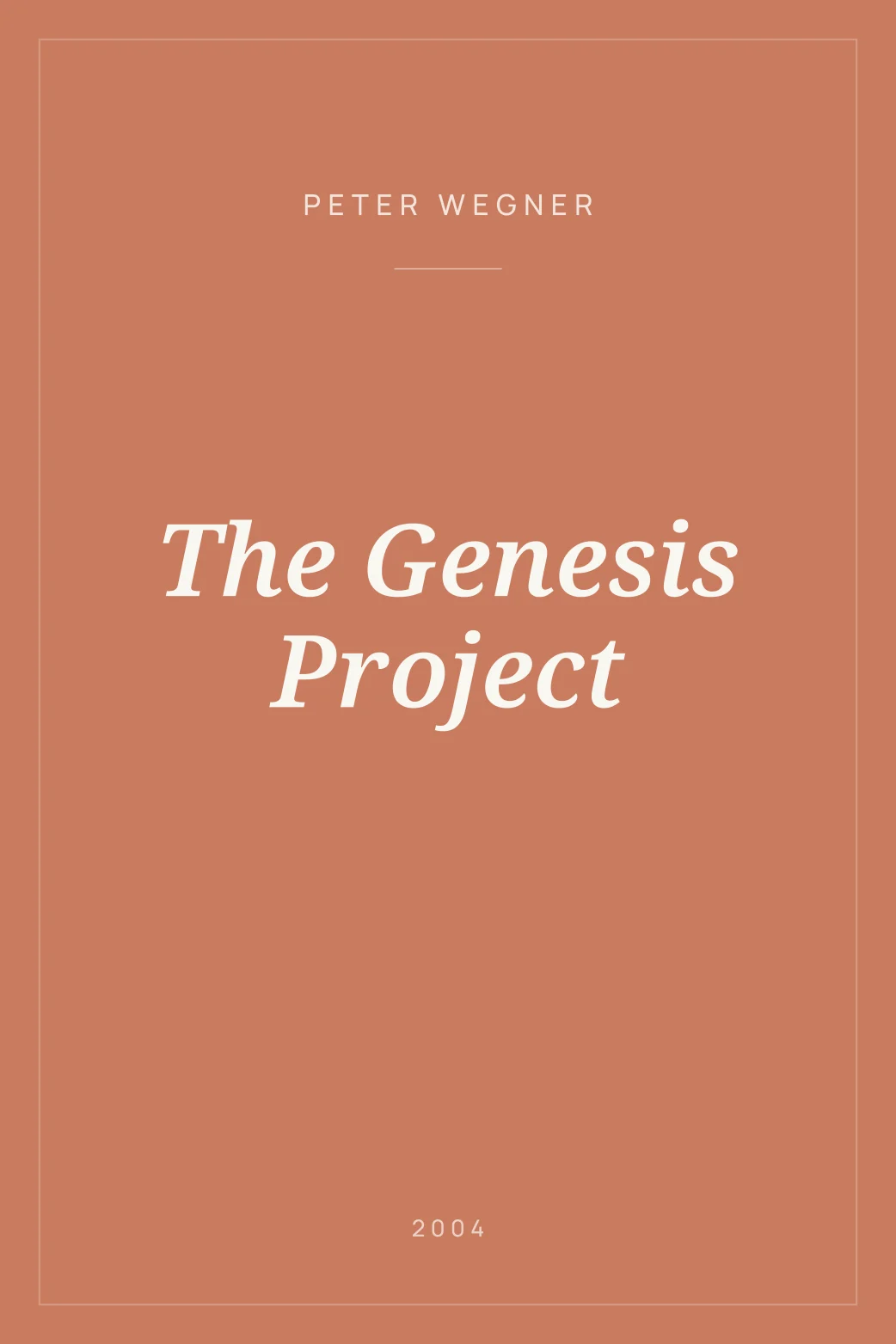 Portada de The Genesis Project