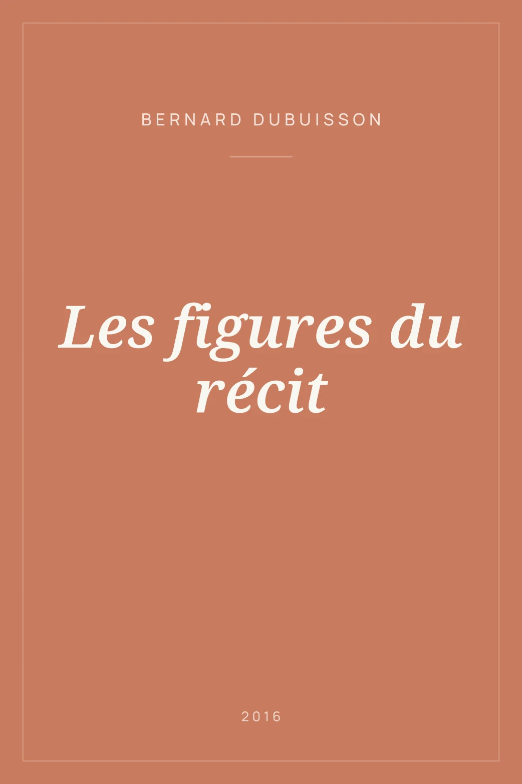 Portada de Les figures du récit