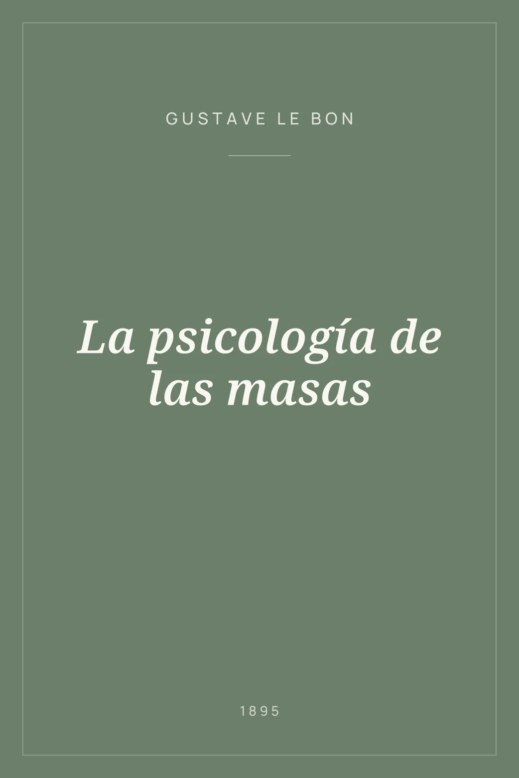 Portada de La psicología de las masas