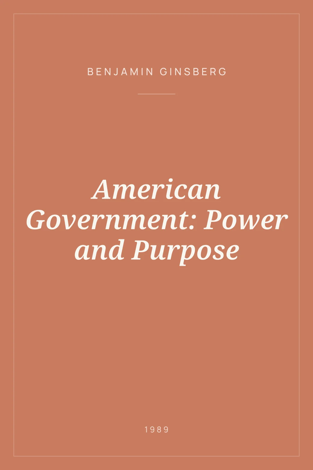 Portada de American Government: Power and Purpose