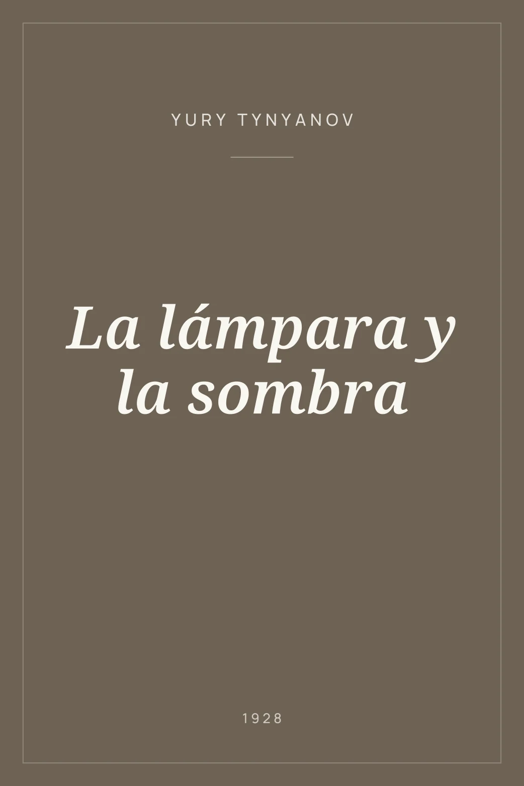 Portada de La lámpara y la sombra
