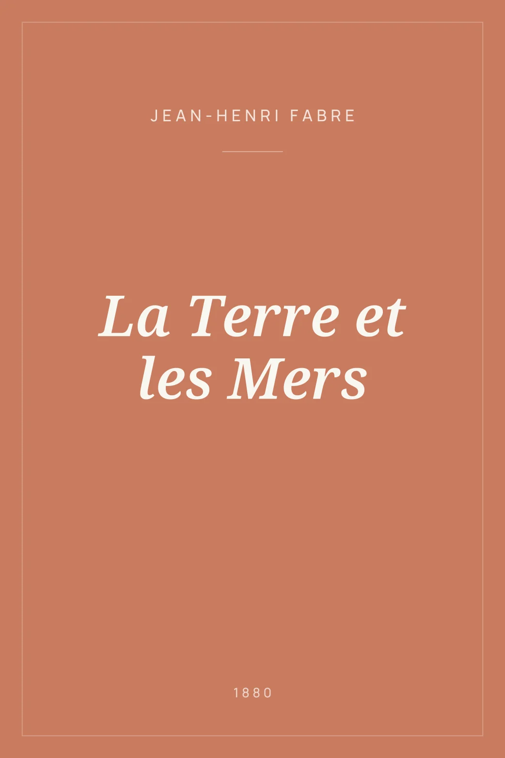 Portada de La Terre et les Mers