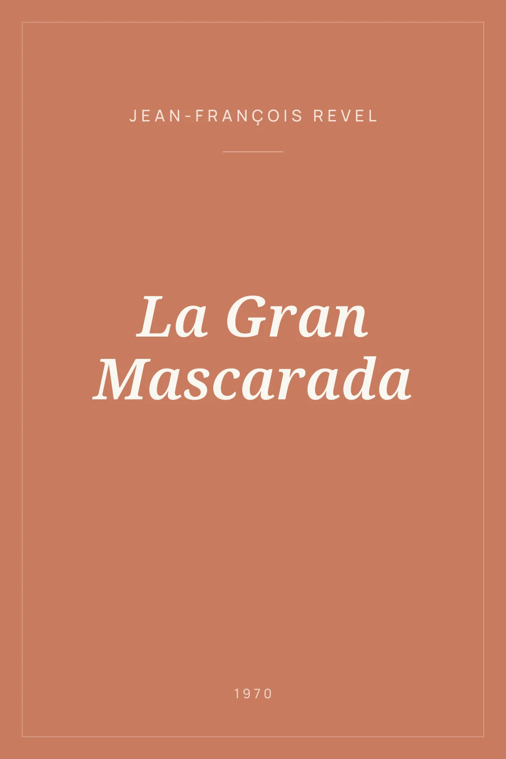 Portada de La Gran Mascarada