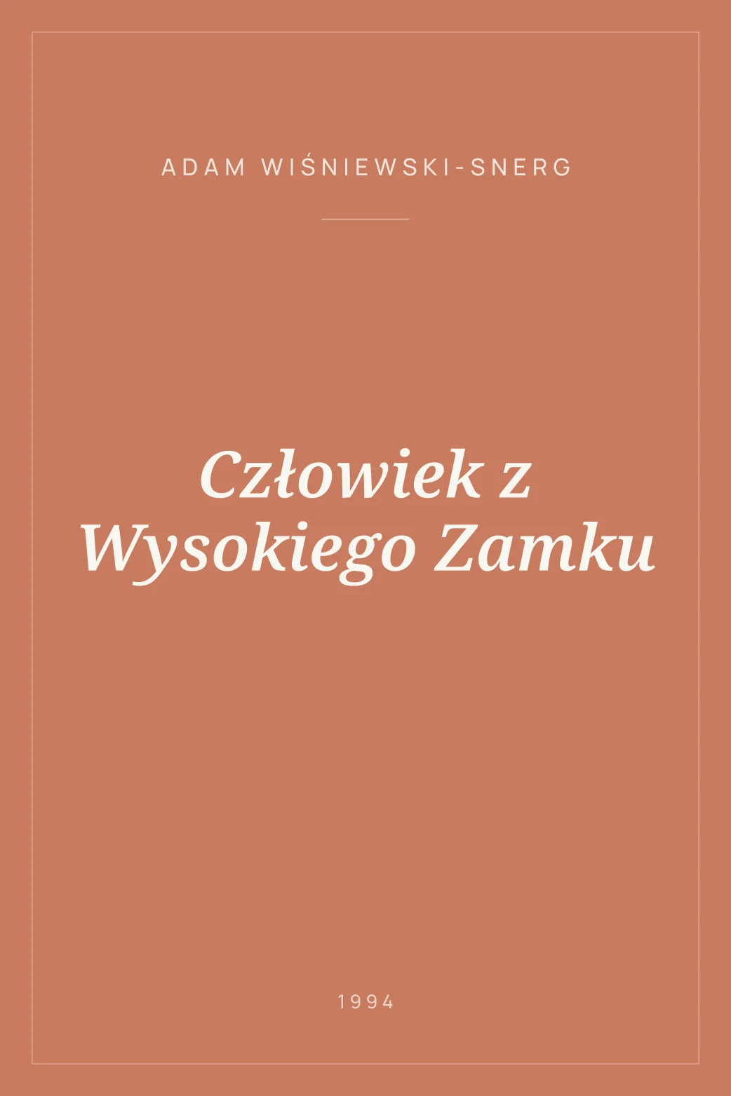 Portada de Człowiek z Wysokiego Zamku