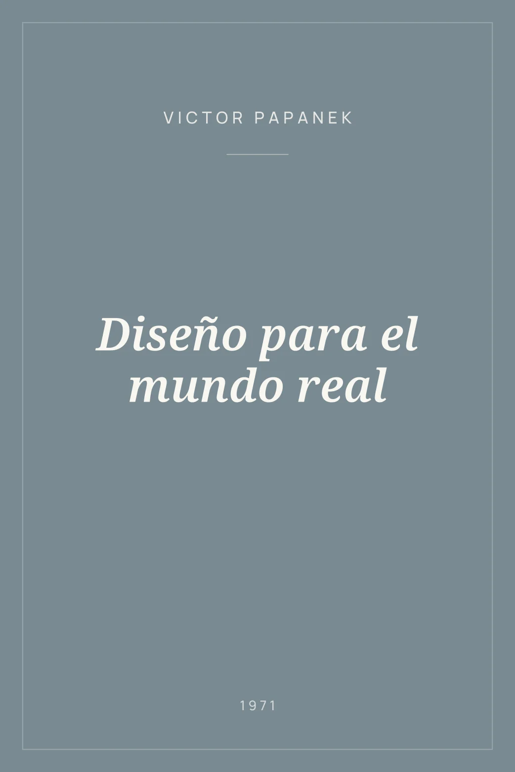Portada de Diseño para el mundo real