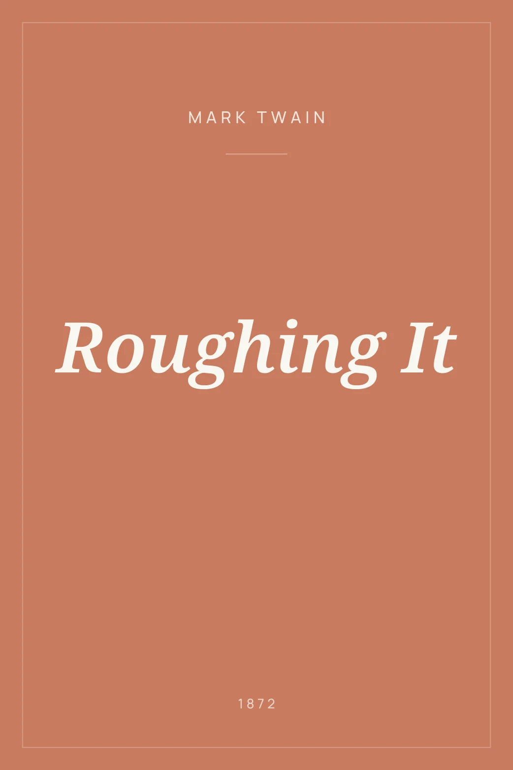 Portada de Roughing It