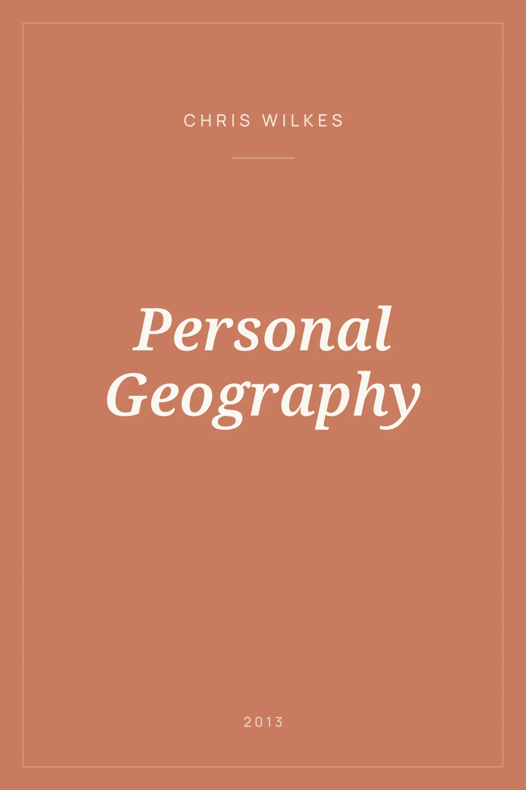 Portada de Personal Geography