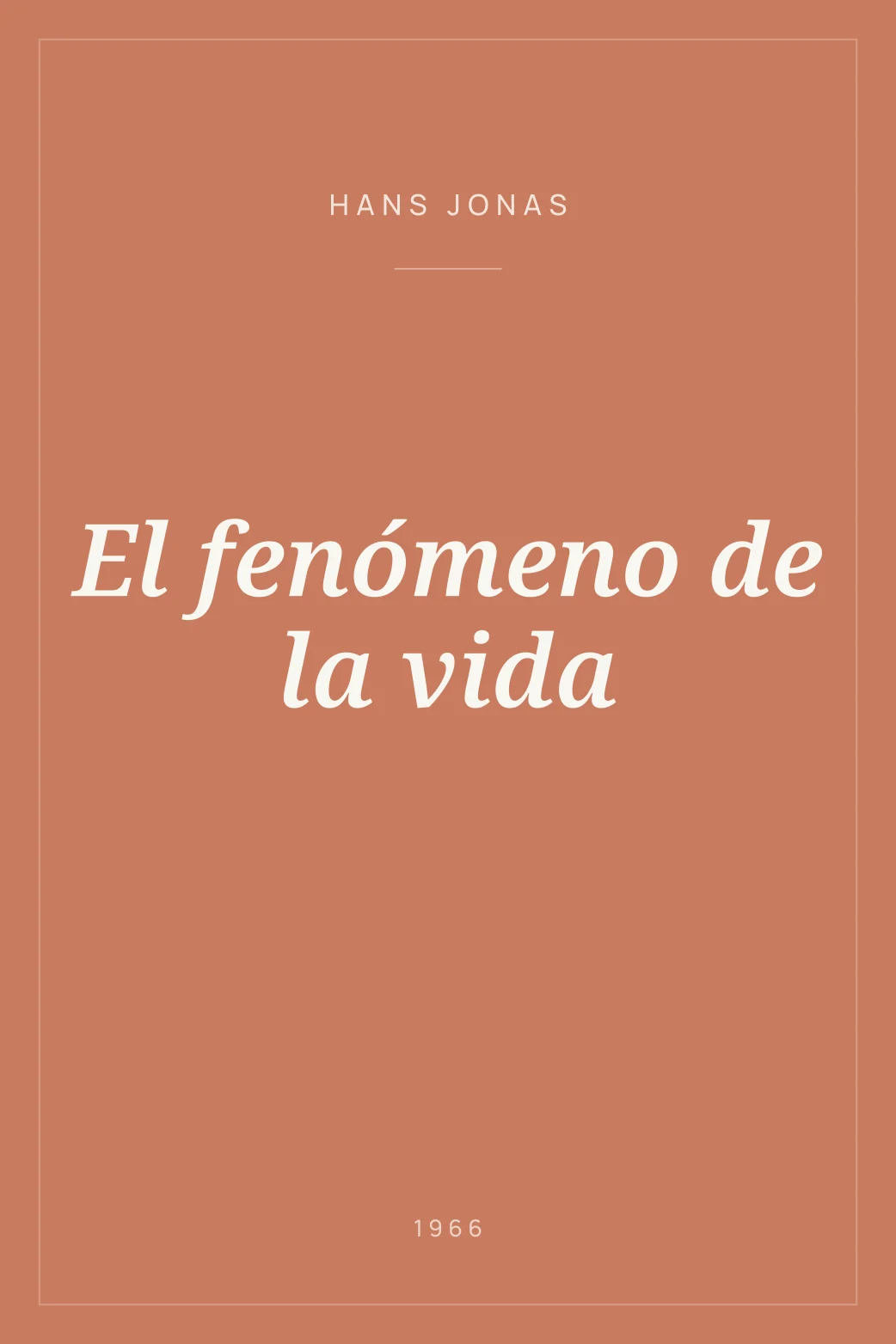 Portada de El fenómeno de la vida