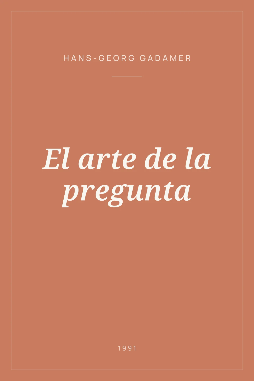 Portada de El arte de la pregunta