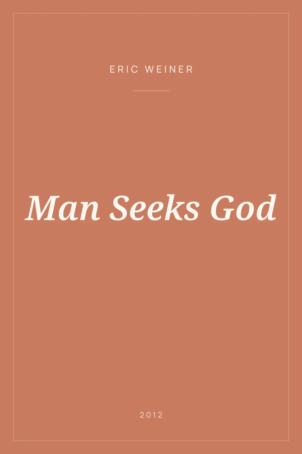 Portada de Man Seeks God
