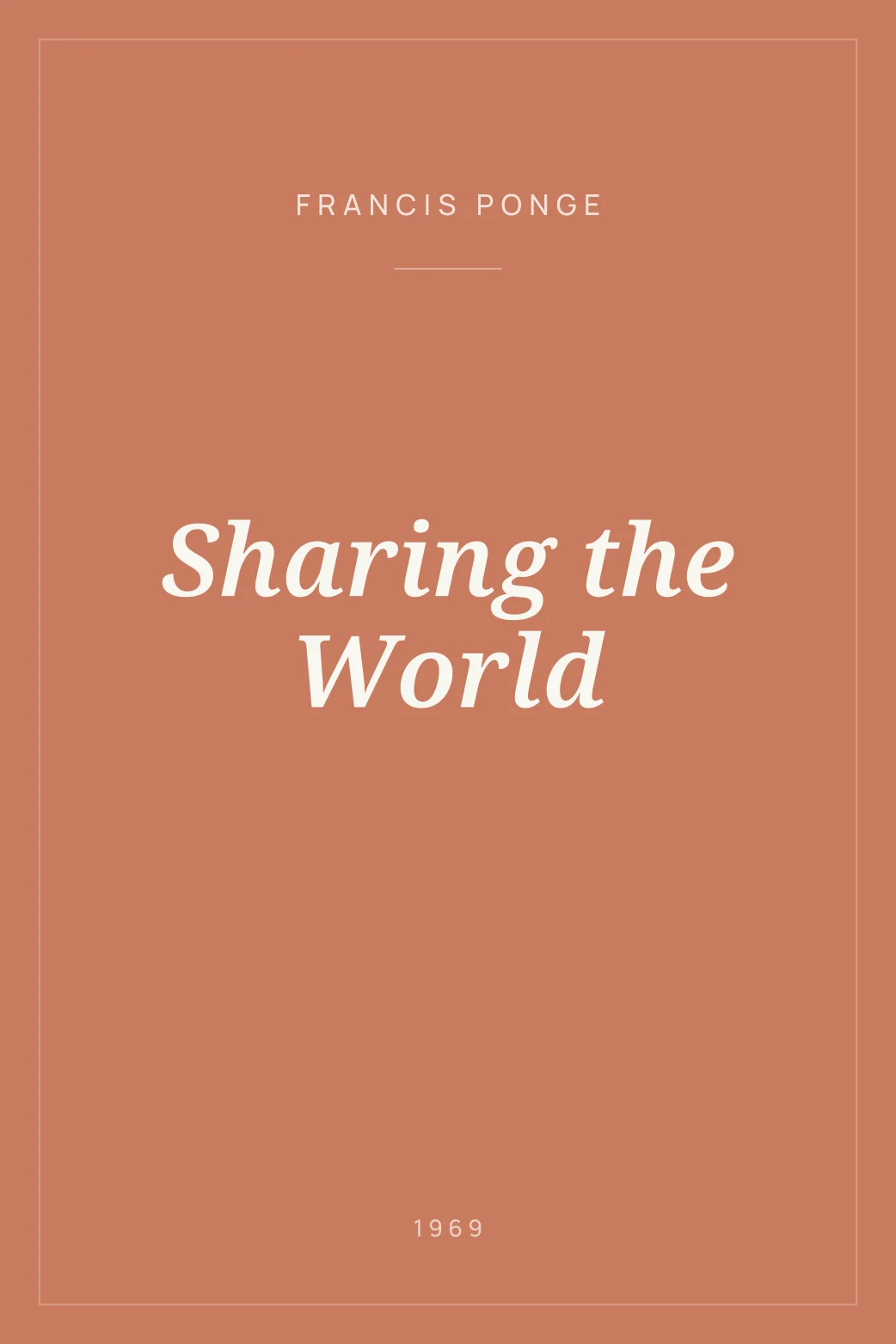 Portada de Sharing the World