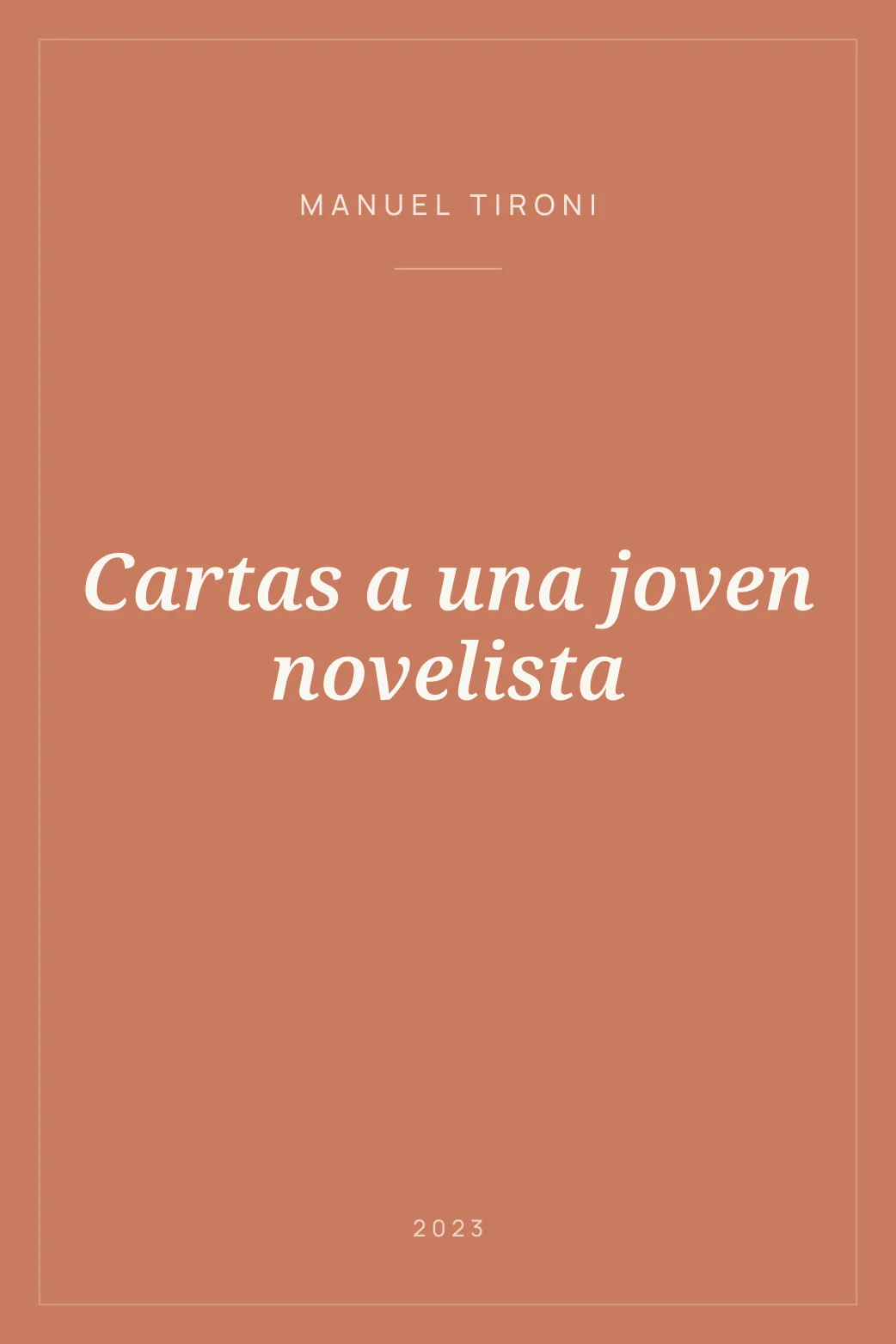 Portada de Cartas a una joven novelista