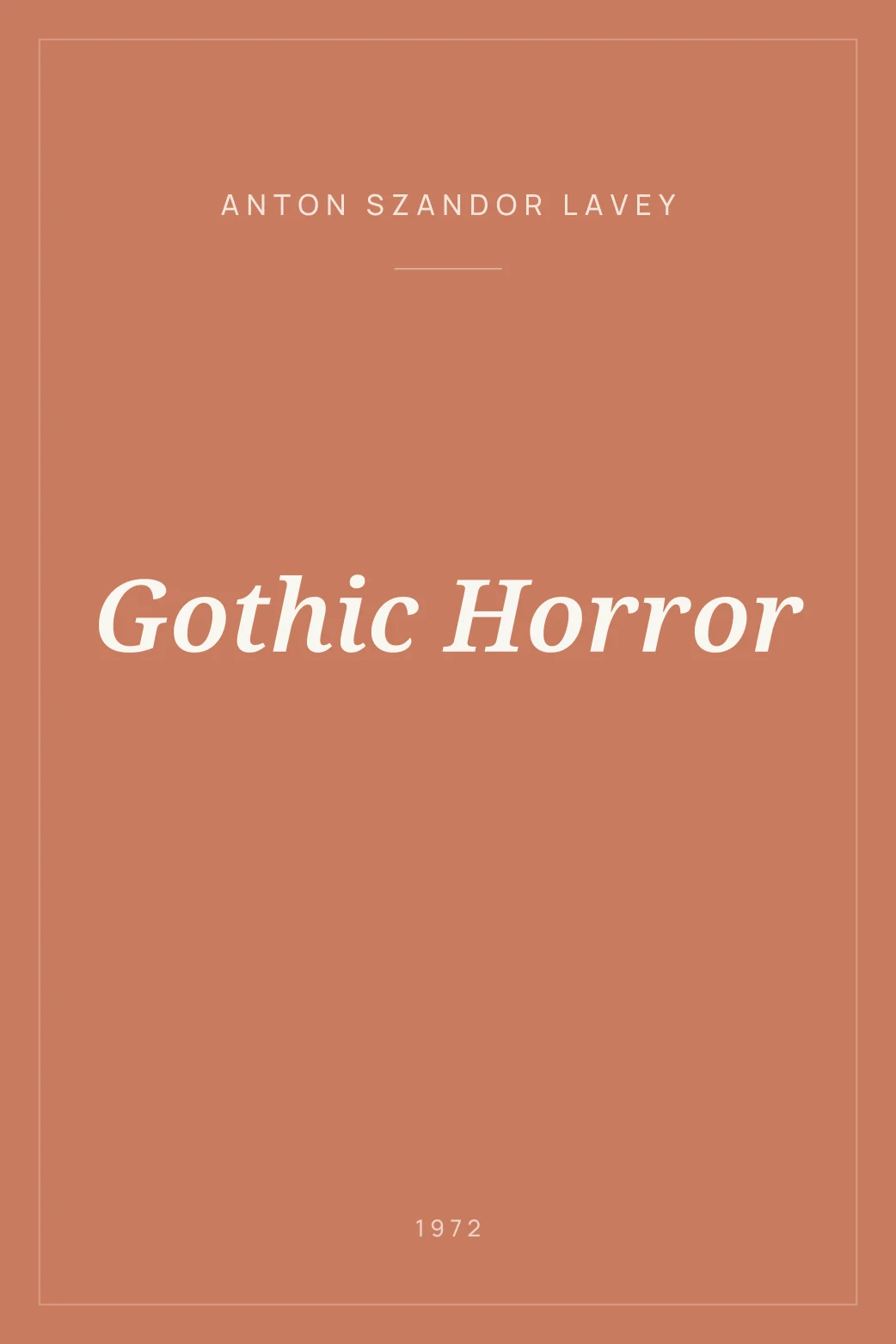 Portada de Gothic Horror