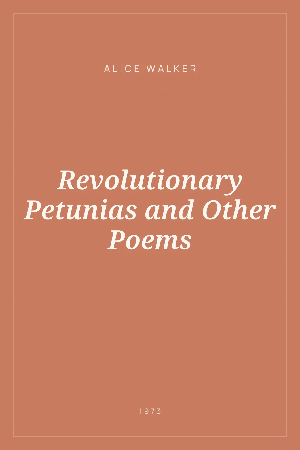 Portada de Revolutionary Petunias and Other Poems