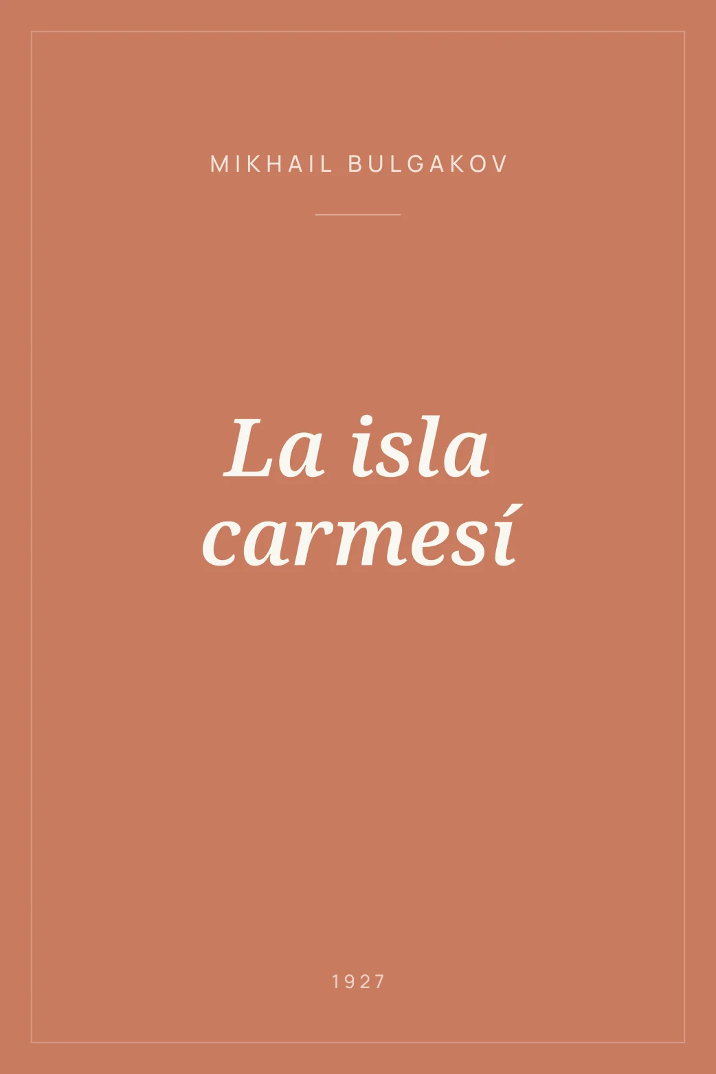 Portada de La isla carmesí