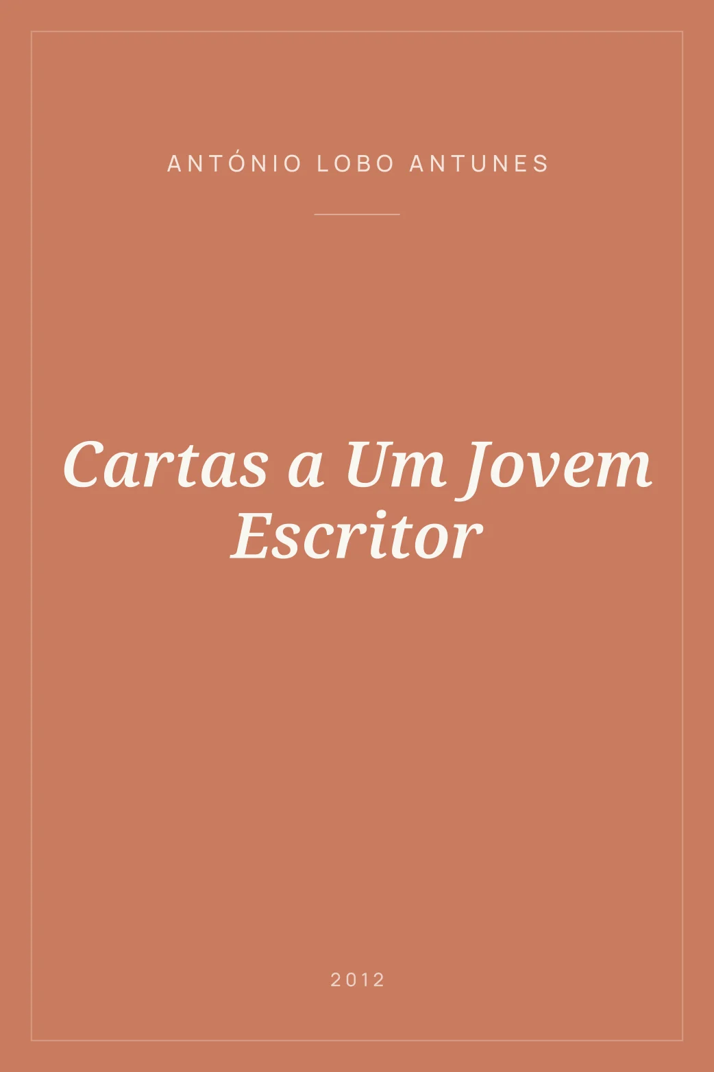 Portada de Cartas a Um Jovem Escritor