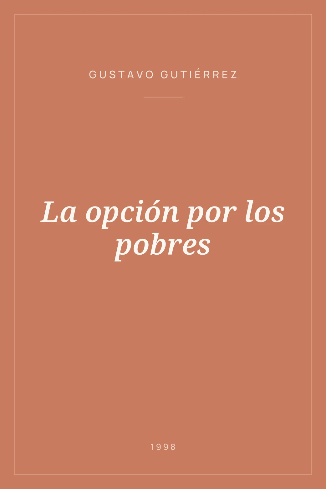 Portada de La opción por los pobres