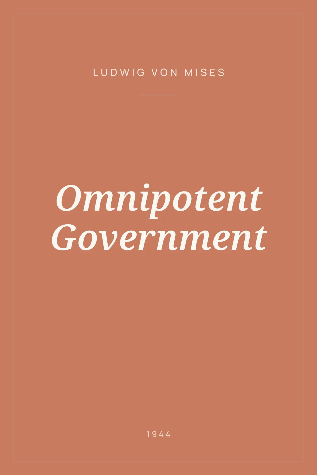 Portada de Omnipotent Government