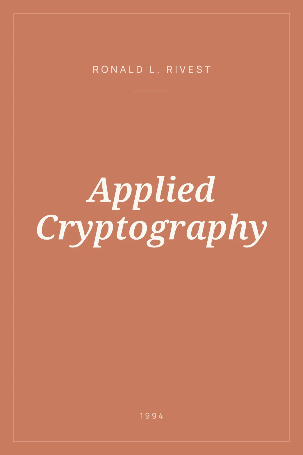 Portada de Applied Cryptography