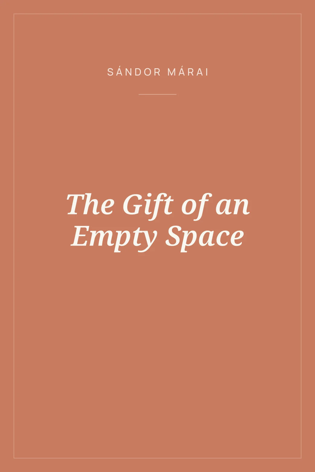 Portada de The Gift of an Empty Space