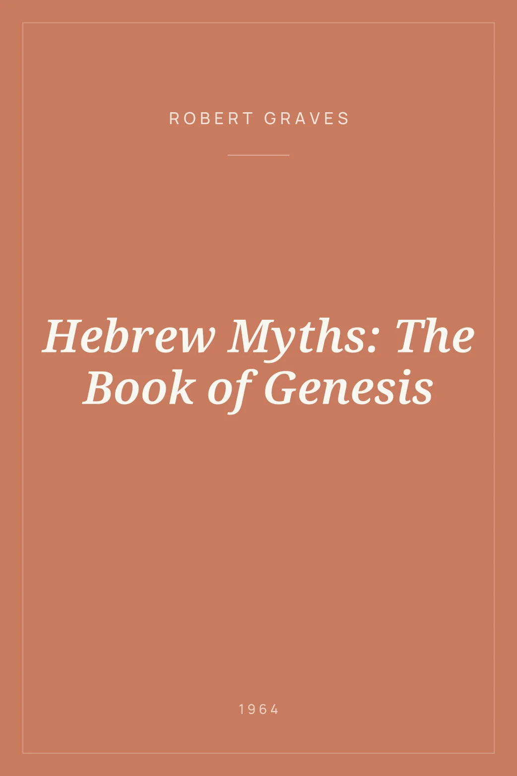 Portada de Hebrew Myths: The Book of Genesis