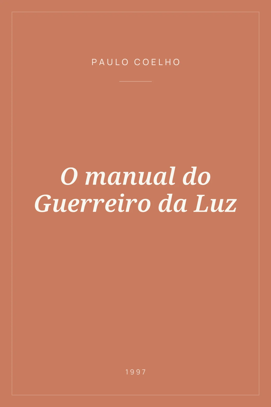 Portada de O manual do Guerreiro da Luz