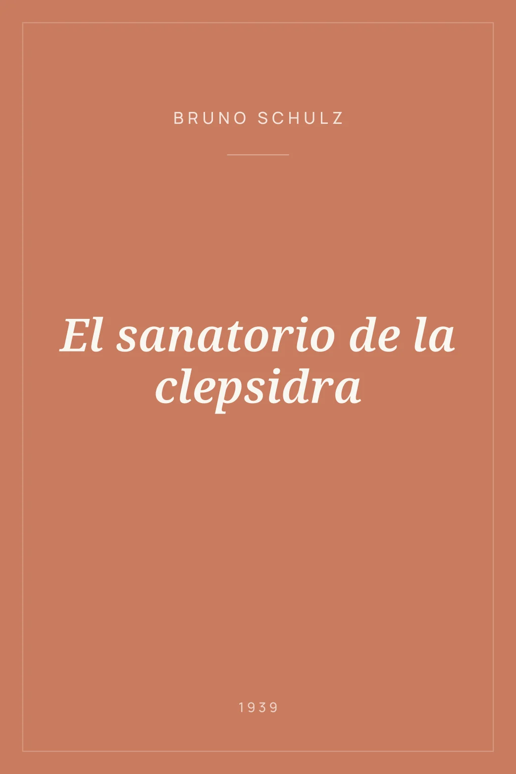 Portada de El sanatorio de la clepsidra