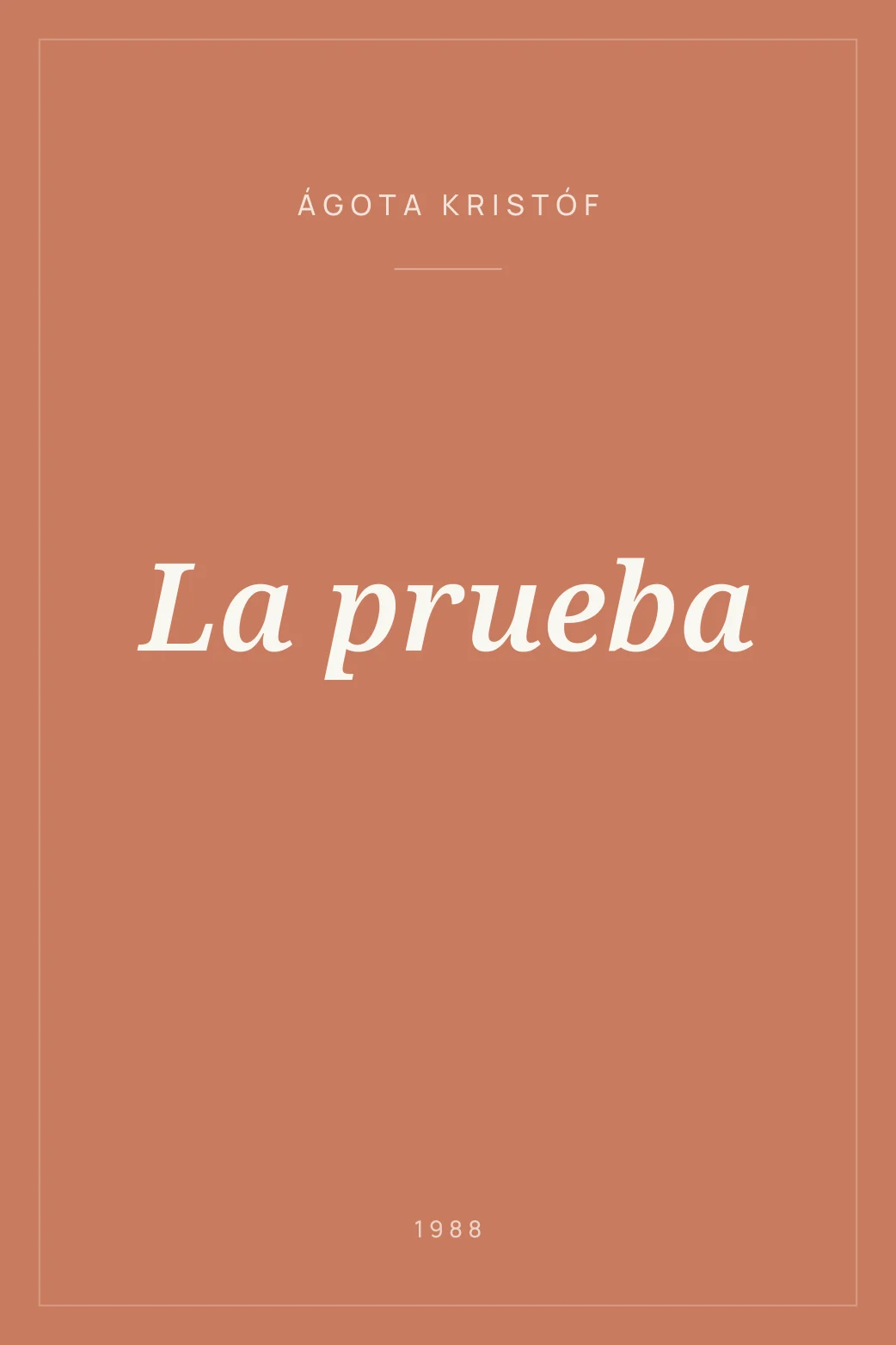 Portada de La prueba