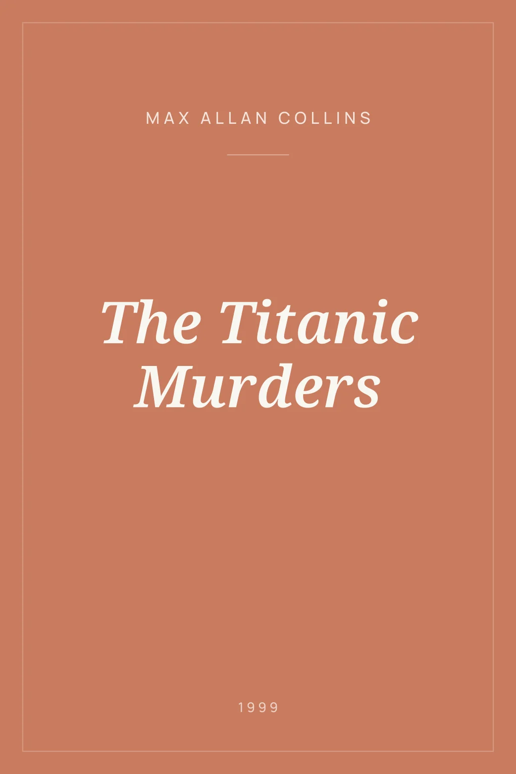 Portada de The Titanic Murders