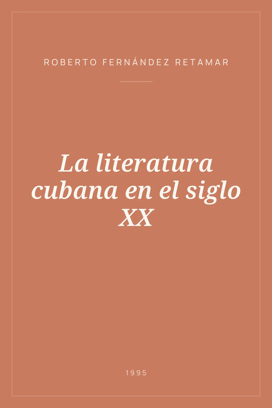 Portada de La literatura cubana en el siglo XX