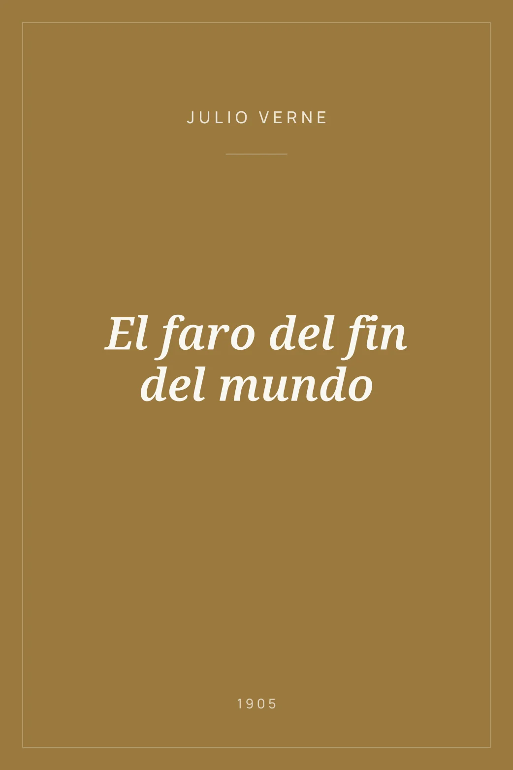 Portada de El faro del fin del mundo