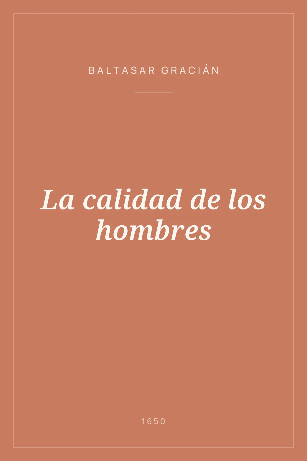 Portada de La calidad de los hombres