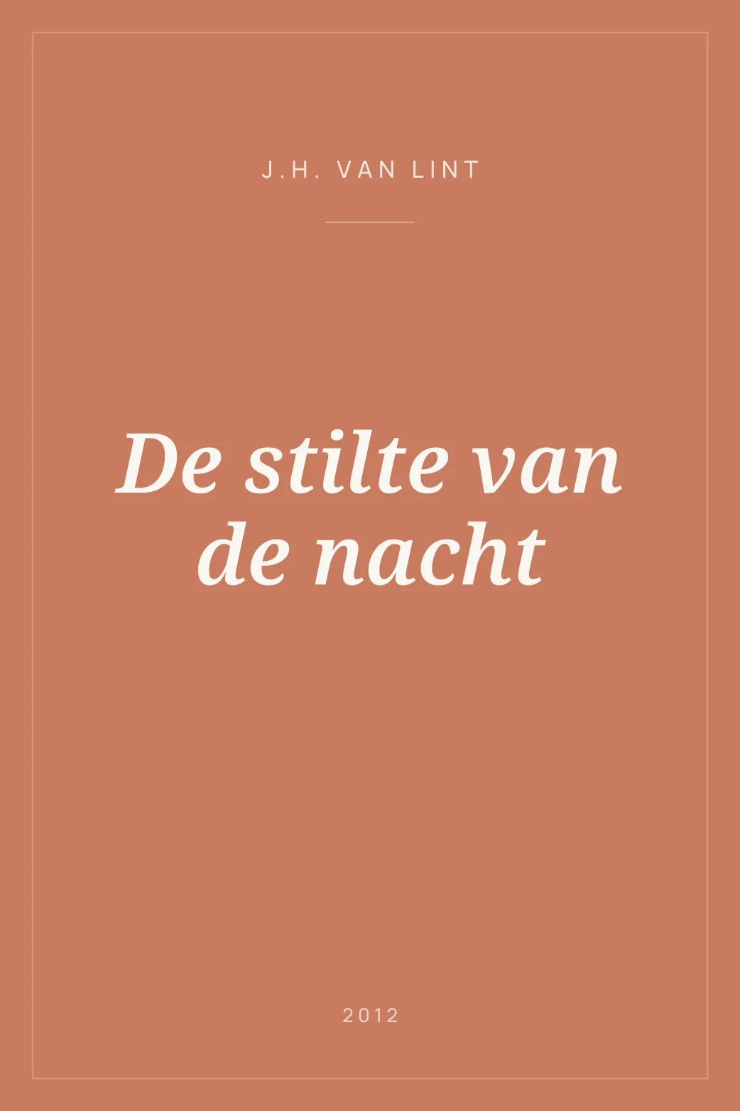 Portada de De stilte van de nacht
