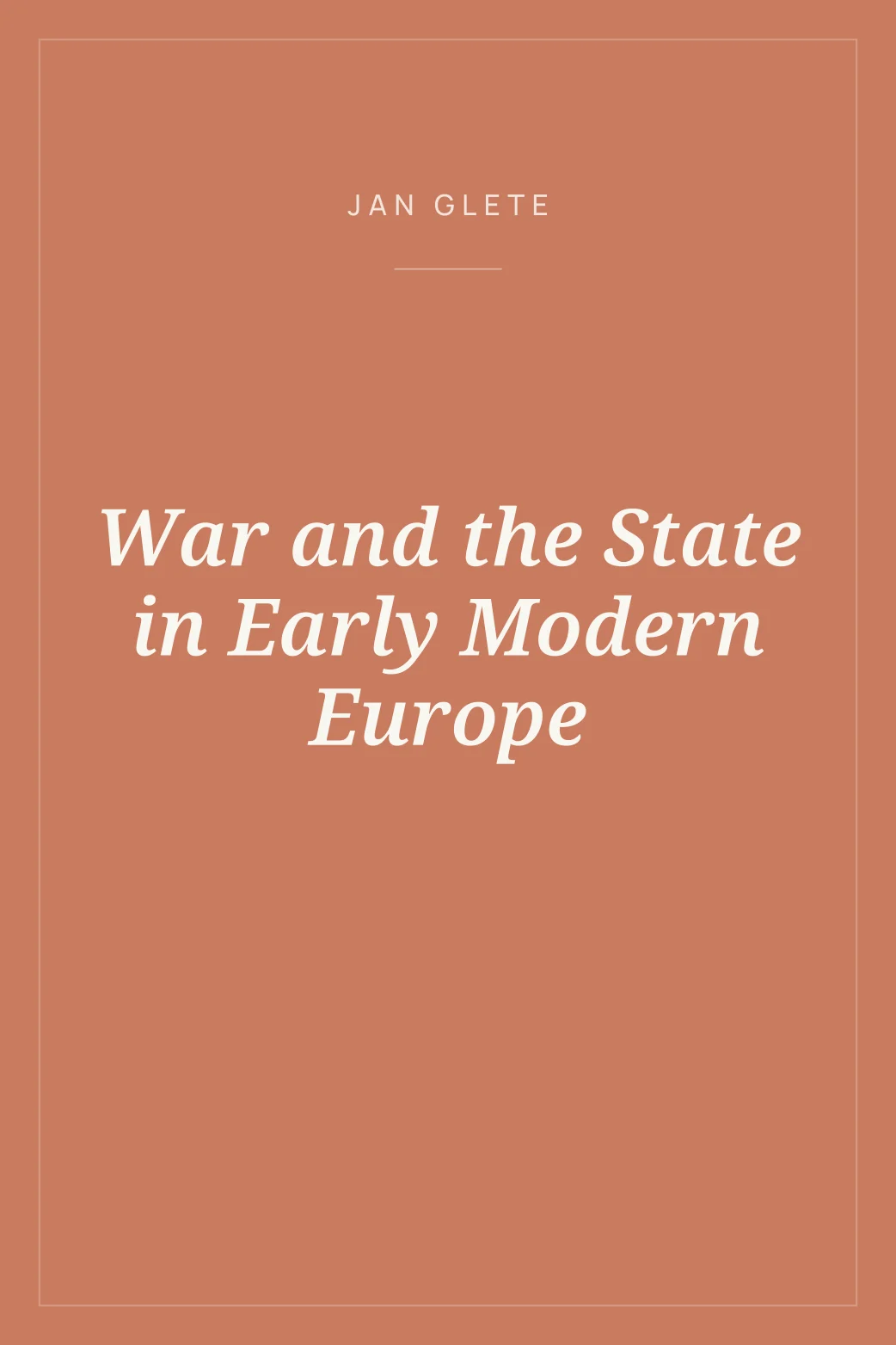 Portada de War and the State in Early Modern Europe