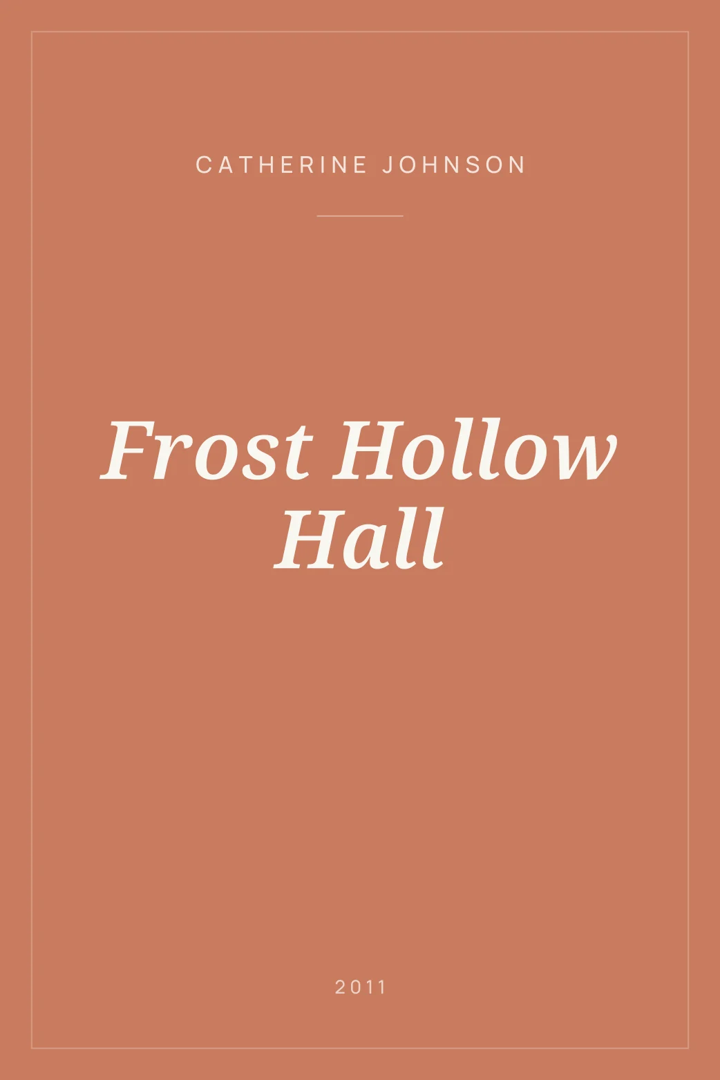 Portada de Frost Hollow Hall