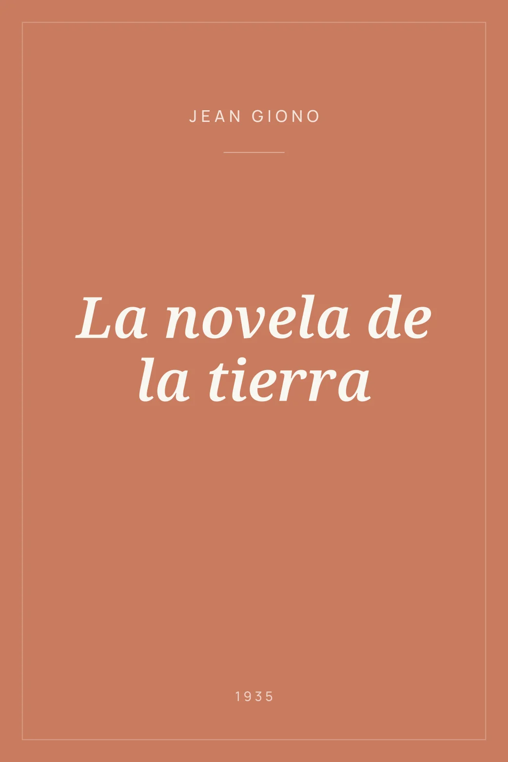 Portada de La novela de la tierra