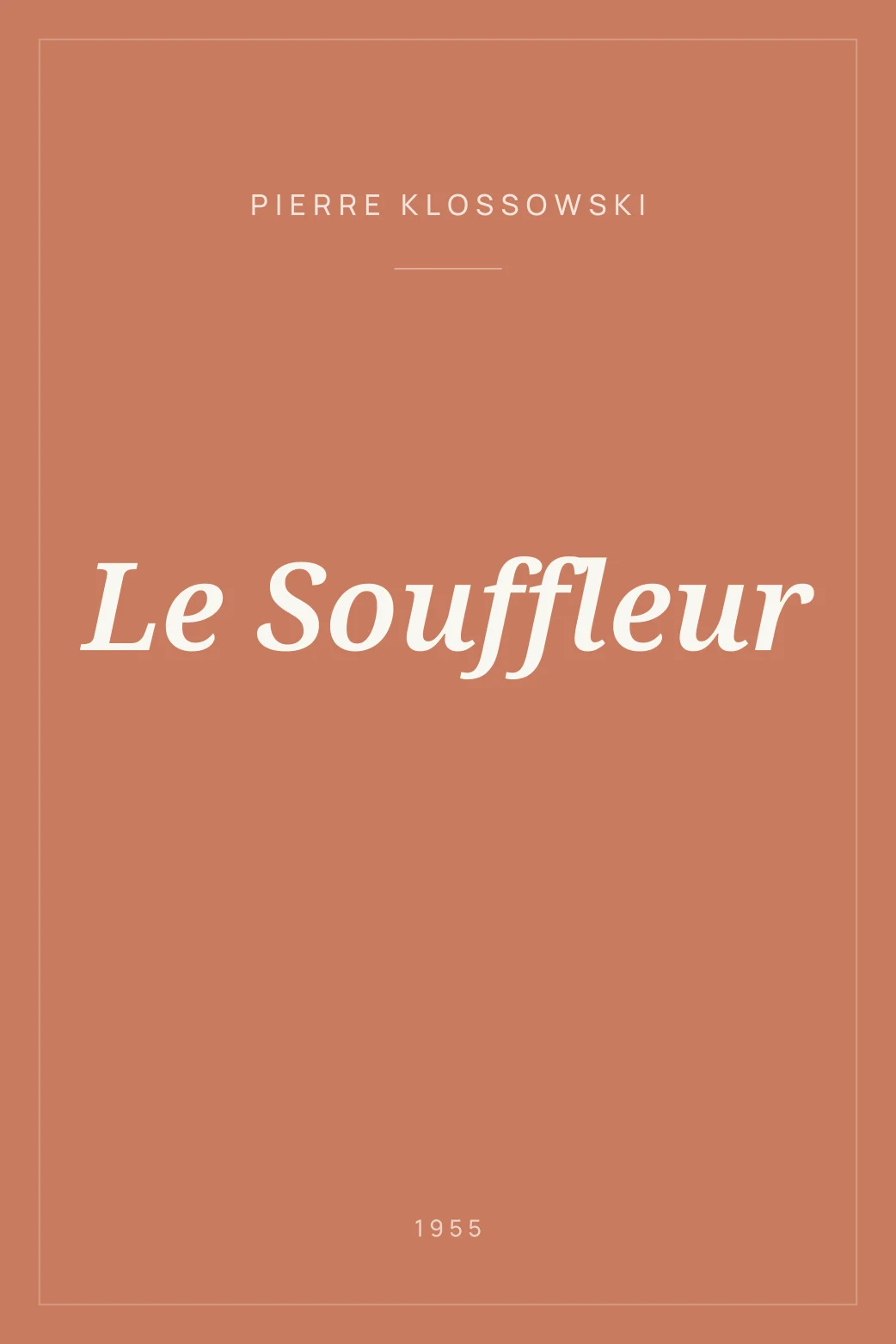 Portada de Le Souffleur