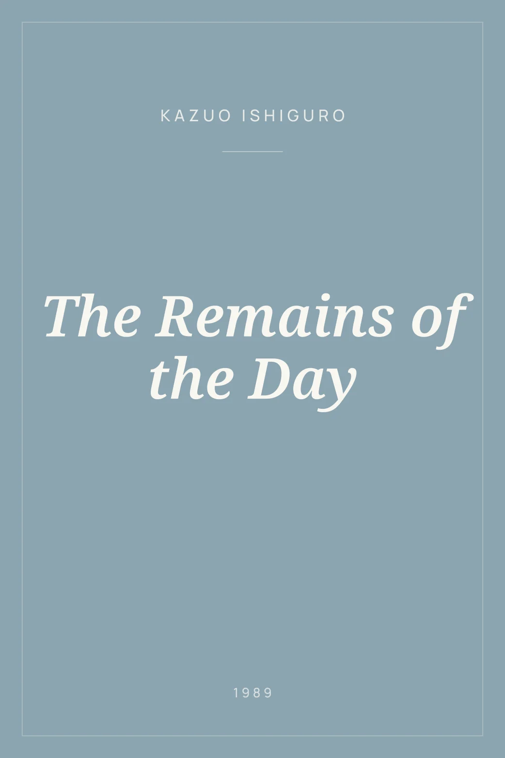 Portada de The Remains of the Day